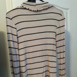 Böhme Ribbed Striped Mock-Neck Long Sleeve